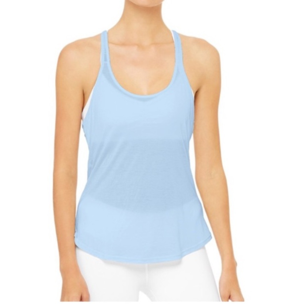 Alo Yoga Mood Tank in UV Blue